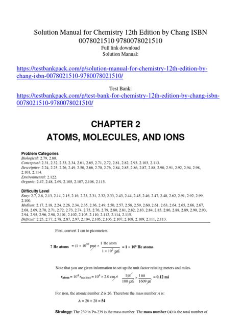 Chemistry Chang Solution Doc