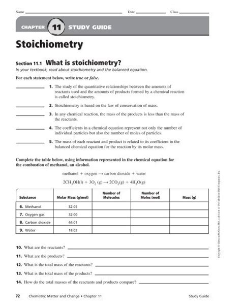 Chemistry Chapter 11 Study Guide Answers Glencoe Reader