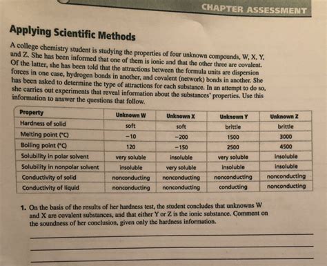 Chemistry Chapter Assessment Applying Scientific Methods Answers Epub