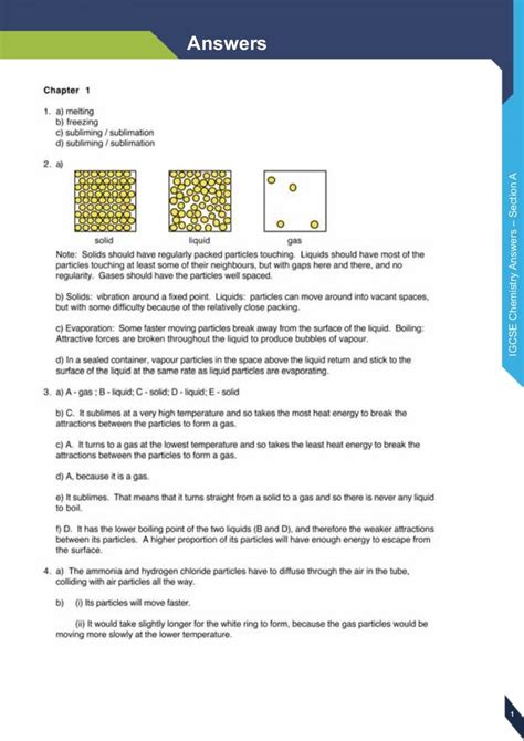 Chemistry Edexcel Igcse Revision Answers PDF