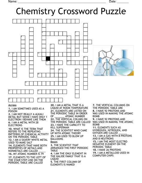 Chemistry Elements Crossword Puzzle Answers Kindle Editon