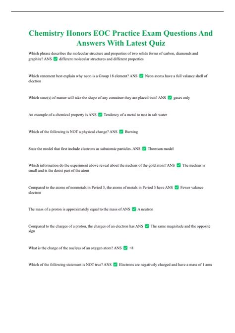 Chemistry Eoc Answers Epub