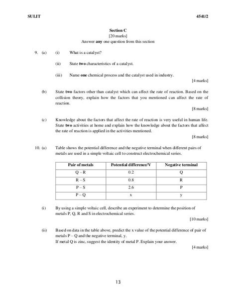 Chemistry Essay Question And Answer May June 2014 Reader