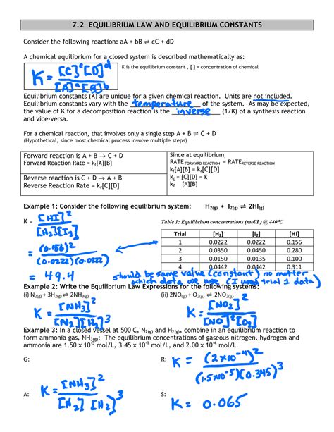 Chemistry If8766 Equilbrium Constant K Answer Key PDF