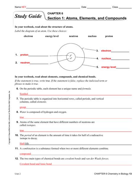 Chemistry In Biology Chapter 6 Answers PDF