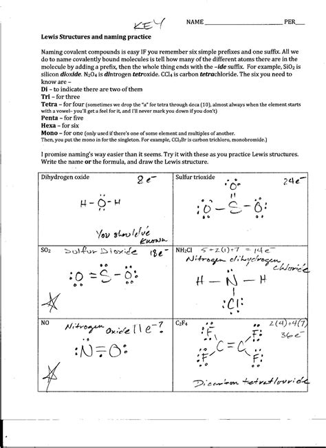 Chemistry Lewis Dot Structures Answer Key Reader