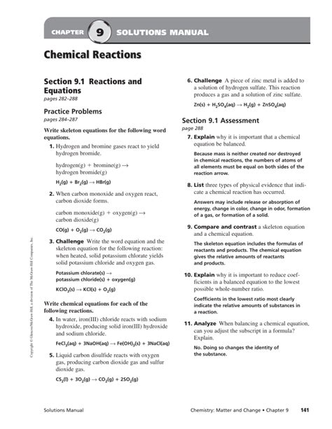 Chemistry Matter And Change Chapter 9 Assessment Answers Epub