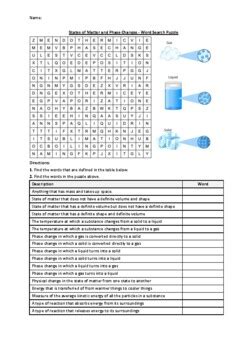 Chemistry Matter And Change Wordsearch Answers Doc