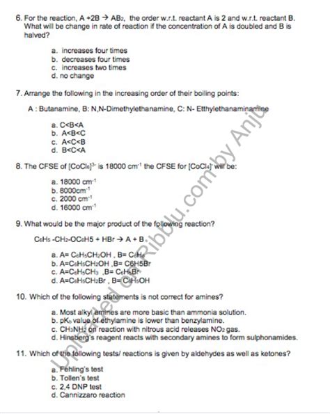 Chemistry Module 12 Answer To Question 9 PDF