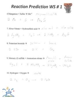 Chemistry Problems Reaction Prediction Answers Epub