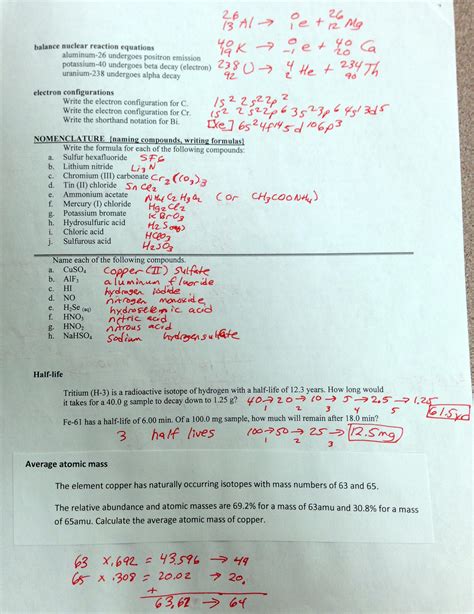 Chemistry Section Review Answers 72 Kindle Editon