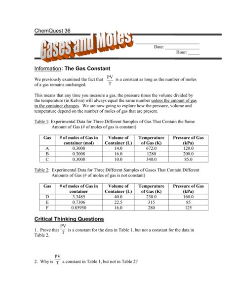 Chemquest 36 Gases And Moles Answers Key PDF