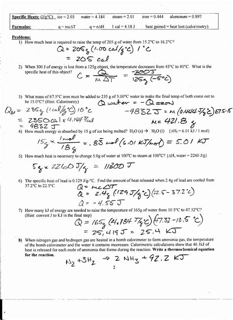 Chemquest 5 specific heat answer key Ebook PDF