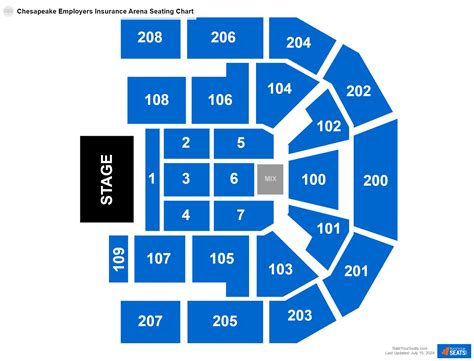 Chesapeake Bay Arena Seating Chart