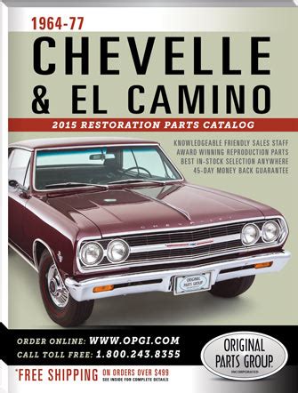 Chevelle Parts Catalogue