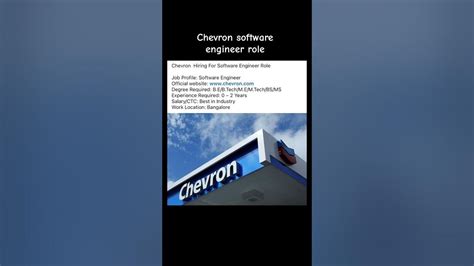 Chevron Software Engineer Intern: A Key To A Promising Career