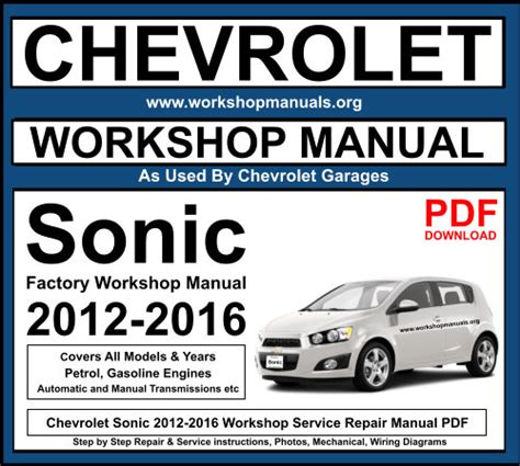 Chevy sonic service repair manual Ebook Kindle Editon