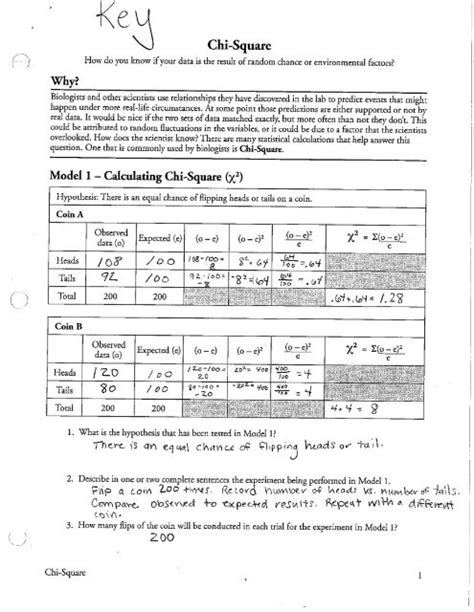 Chi Squared Pogil Answers Doc