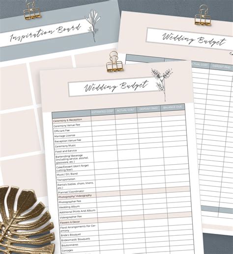 Chic and Simple Wedding Planner and Organizer Doc