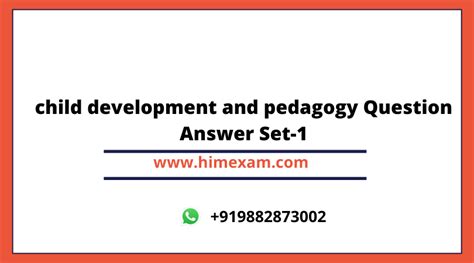 Child Development And Pedagogy Question Answer Kindle Editon