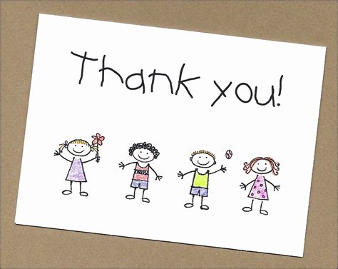 Childrens Thank You Card Template