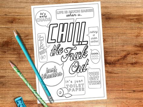 Chill Out Swear Word Coloring Epub