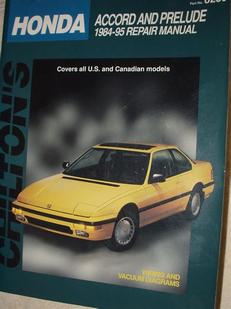 Chiltons Honda Accord and Prelude 1984-95 Repair Manual, Vol. 1 Doc