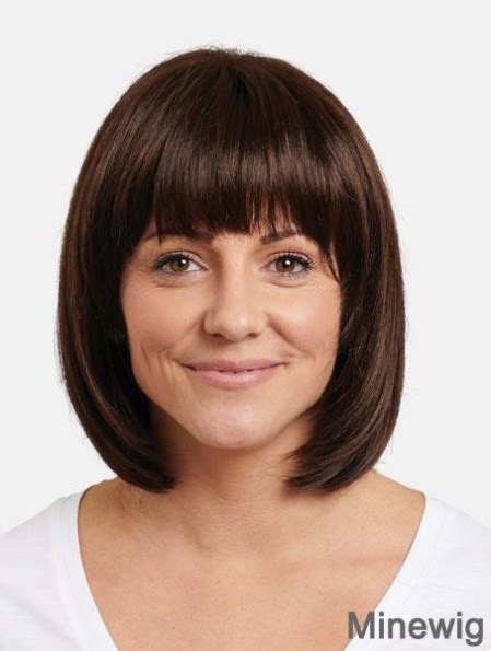 Chin Length Straight 100% Hand-tied Brown Remy Human Hair Lace Wigs: Your 2025 Style Statement