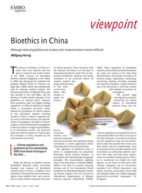 China Bioethics Reader