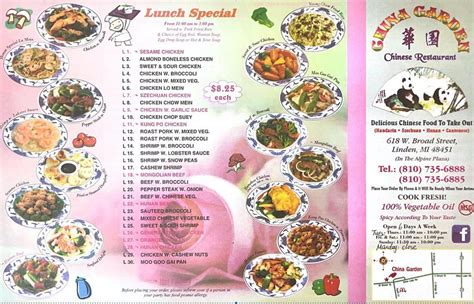 China Garden Linden MI Menu: A Journey of Culinary Delights