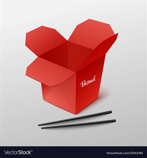 Chinese Takeaway Box Template