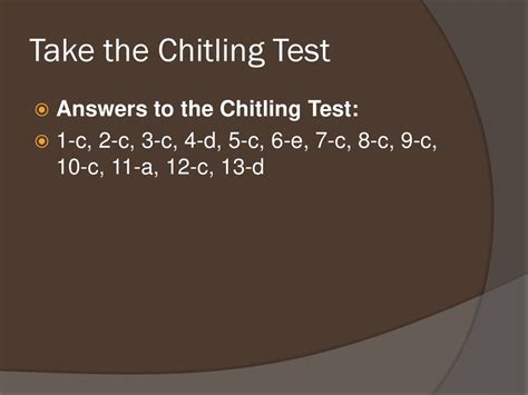 Chitling Test Answers PDF