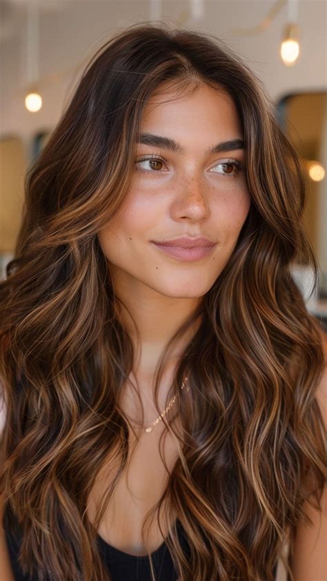 Chocolate Brown Hair Color with Caramel Highlights: A Timeless Allure