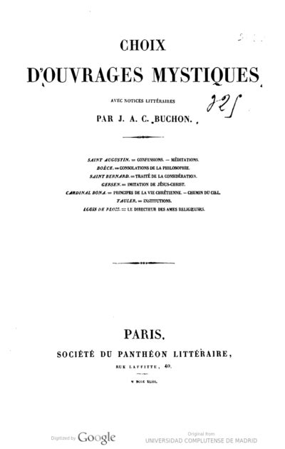 Choix DOuvrages Mystiques Avec Des Notices Litt Raires... Epub