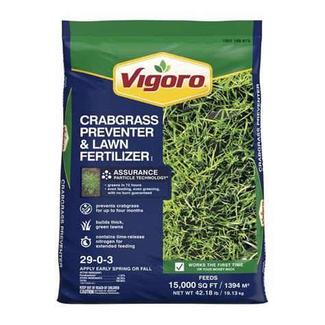 Choose a fertilizer with crabgrass preventer that is appropriate for your lawn type.