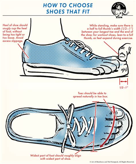 Choose a pair of shoes that fit well and are comfortable to wear.