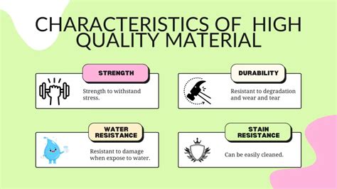 Choose high-quality materials.