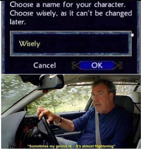 Choose your character wisely: