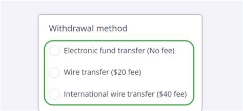 Choosing a Withdrawal Method