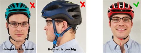 Choosing a helmet that is too small or too large.