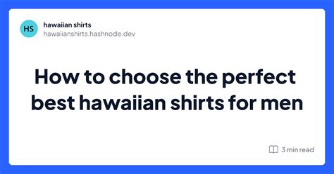 Choosing the Right Aloha Shirt