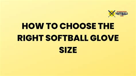 Choosing the Right Softball Mitt