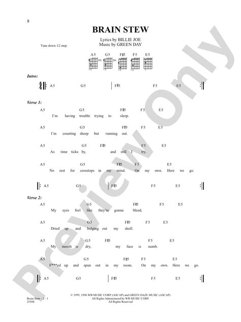Chords for Brain Stew: Unleash the Power of Green Day's Masterpiece