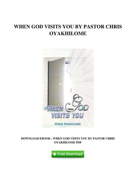 Chris Oyakhilome When The God Visits You PDF Kindle Editon