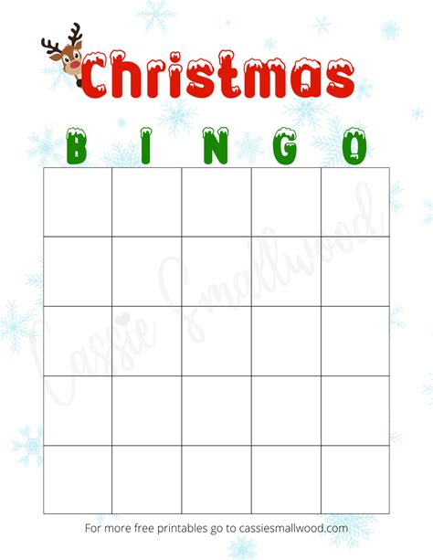 Christmas Bingo Template