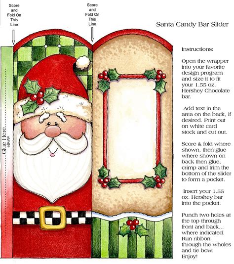 Christmas Candy Bar Wrapper Template Free