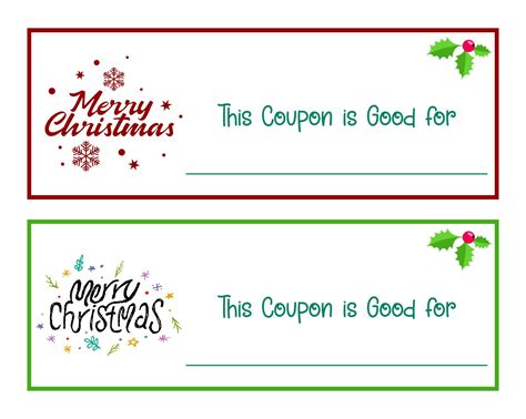 Christmas Coupon Template
