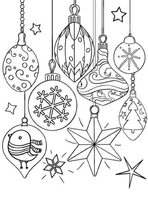 Christmas Decorations Coloring Pages Free Printable