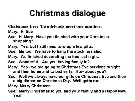 Christmas Eve Celebration A Dialogue Doc