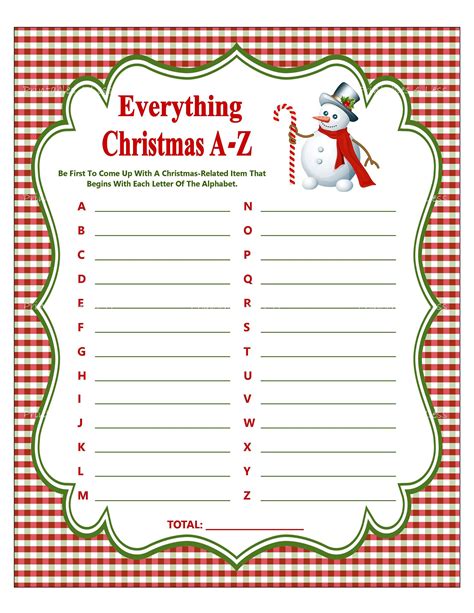 Christmas Games For Parties Printable